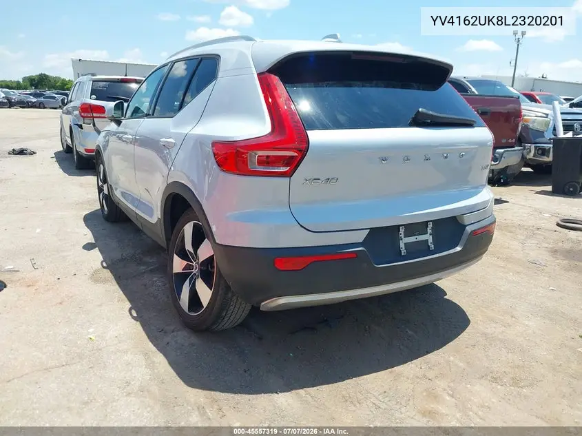 2020 Volvo Xc40 T5 Momentum VIN: YV4162UK8L2320201 Lot: 45557319