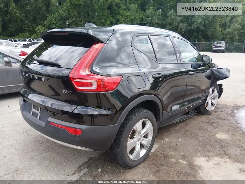 2020 Volvo Xc40 T5 Momentum VIN: YV4162UK2L2323840 Lot: 45587313