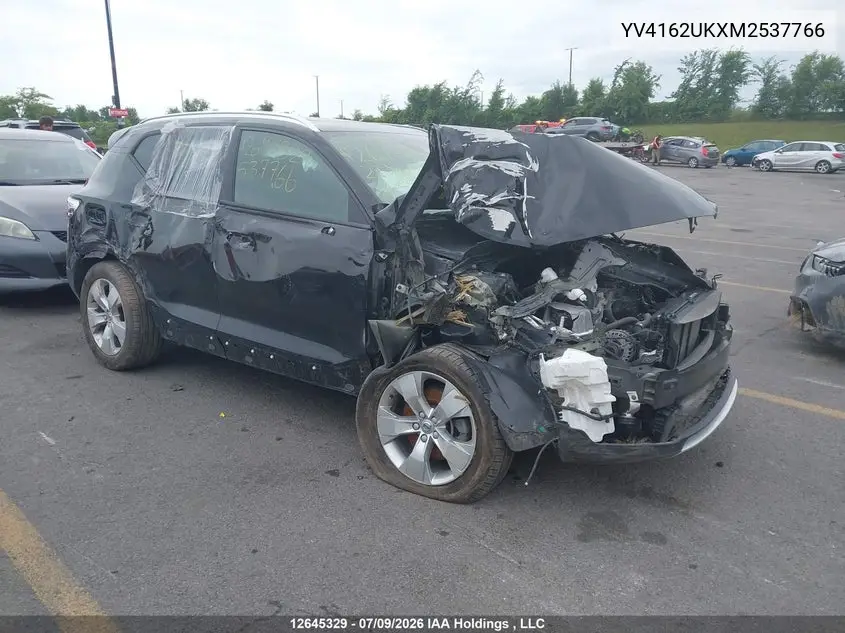 2021 Volvo Xc40 T5 Momentum VIN: YV4162UKXM2537766 Lot: 12645329