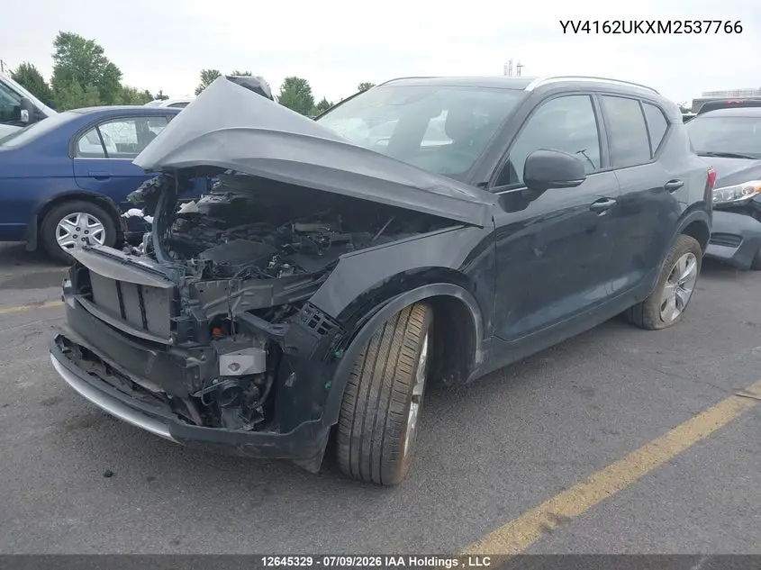 2021 Volvo Xc40 T5 Momentum VIN: YV4162UKXM2537766 Lot: 12645329