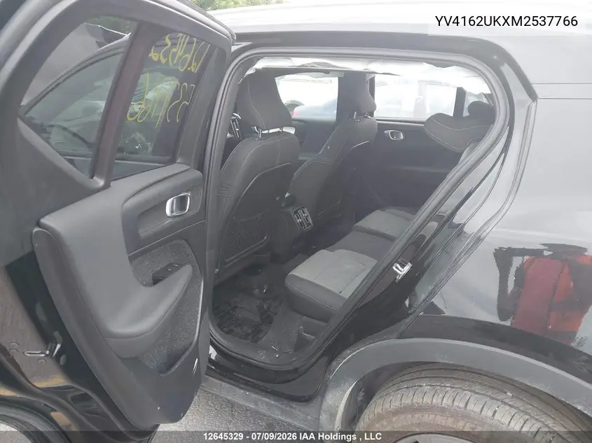 2021 Volvo Xc40 T5 Momentum VIN: YV4162UKXM2537766 Lot: 12645329