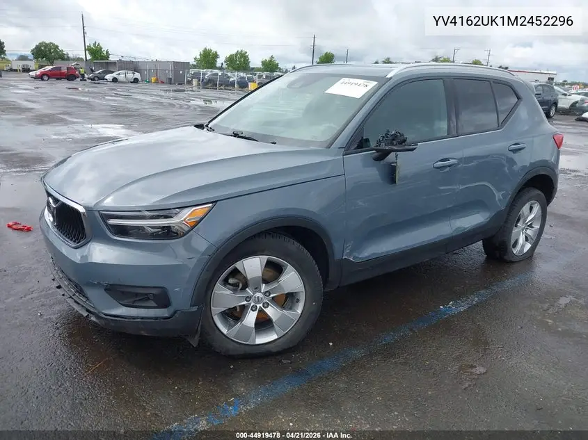 2021 Volvo Xc40 T5 Momentum VIN: YV4162UK1M2452296 Lot: 44919478