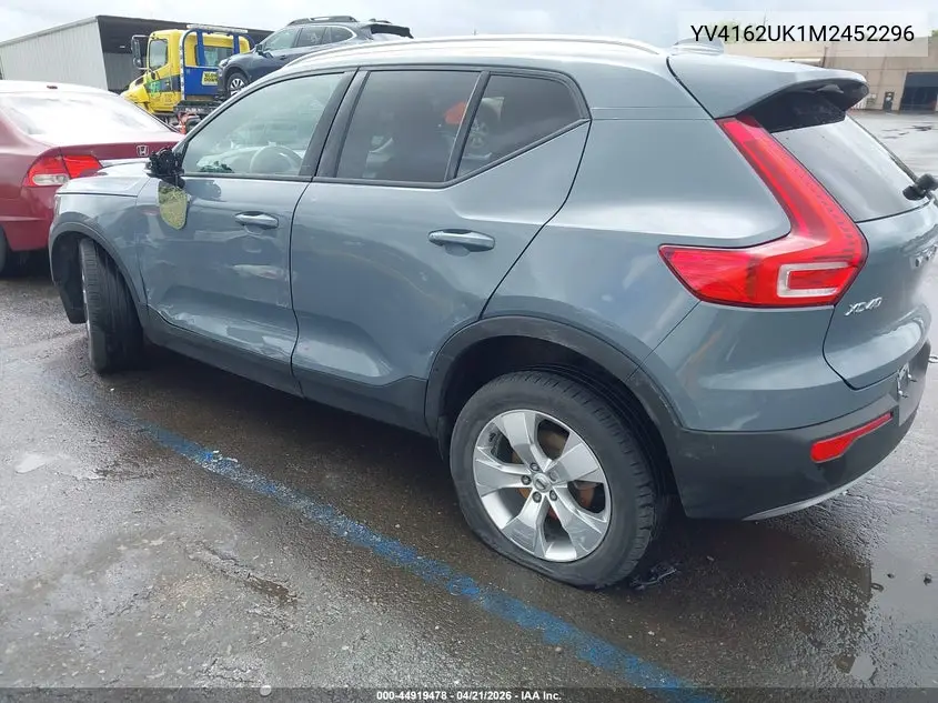 2021 Volvo Xc40 T5 Momentum VIN: YV4162UK1M2452296 Lot: 44919478