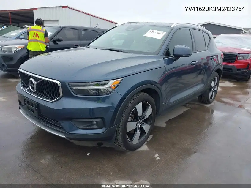 2021 Volvo Xc40 T5 Momentum VIN: YV4162UK3M2423754 Lot: 44974683