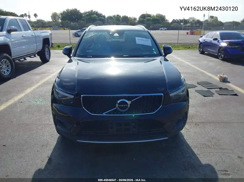 2021 Volvo Xc40 T5 Momentum VIN: YV4162UK8M2430120 Lot: 45046547