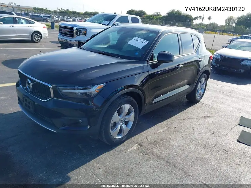 2021 Volvo Xc40 T5 Momentum VIN: YV4162UK8M2430120 Lot: 45046547