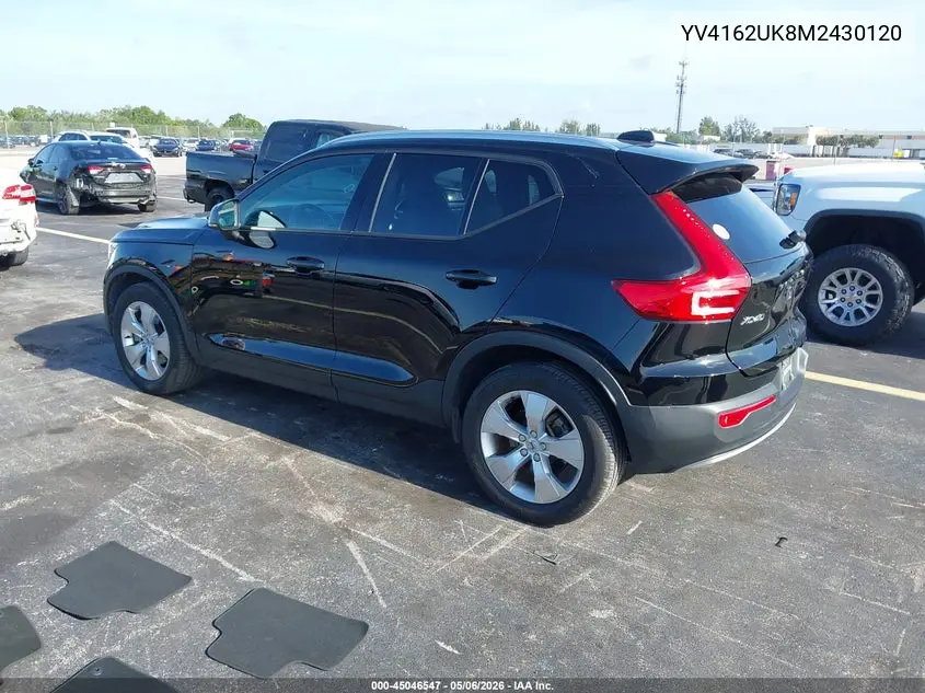 2021 Volvo Xc40 T5 Momentum VIN: YV4162UK8M2430120 Lot: 45046547