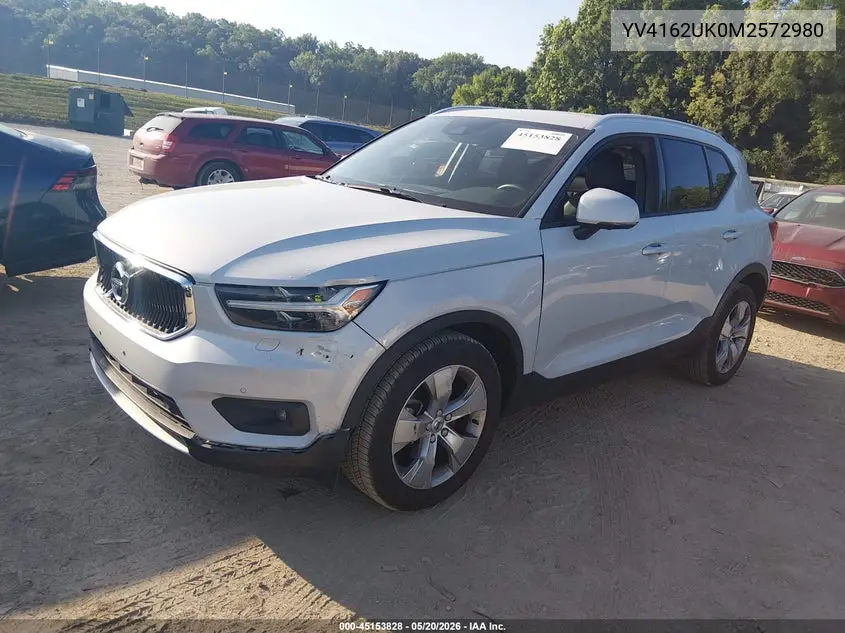 2021 Volvo Xc40 T5 Momentum VIN: YV4162UK0M2572980 Lot: 45153828
