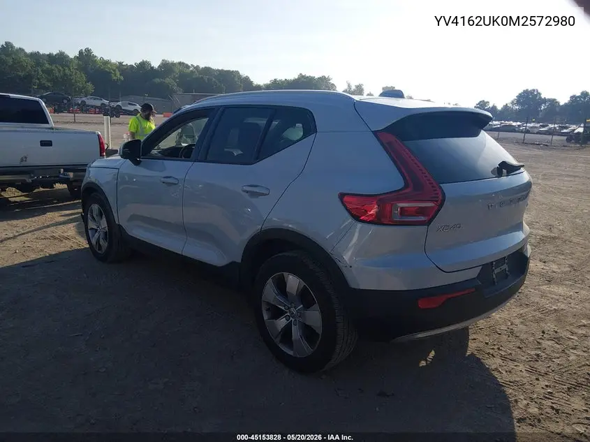2021 Volvo Xc40 T5 Momentum VIN: YV4162UK0M2572980 Lot: 45153828