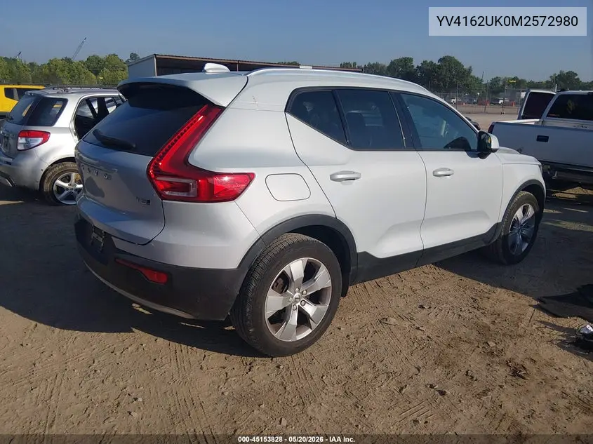 2021 Volvo Xc40 T5 Momentum VIN: YV4162UK0M2572980 Lot: 45153828