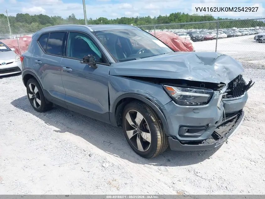 2021 Volvo Xc40 T5 Momentum VIN: YV4162UK0M2542927 Lot: 45185371
