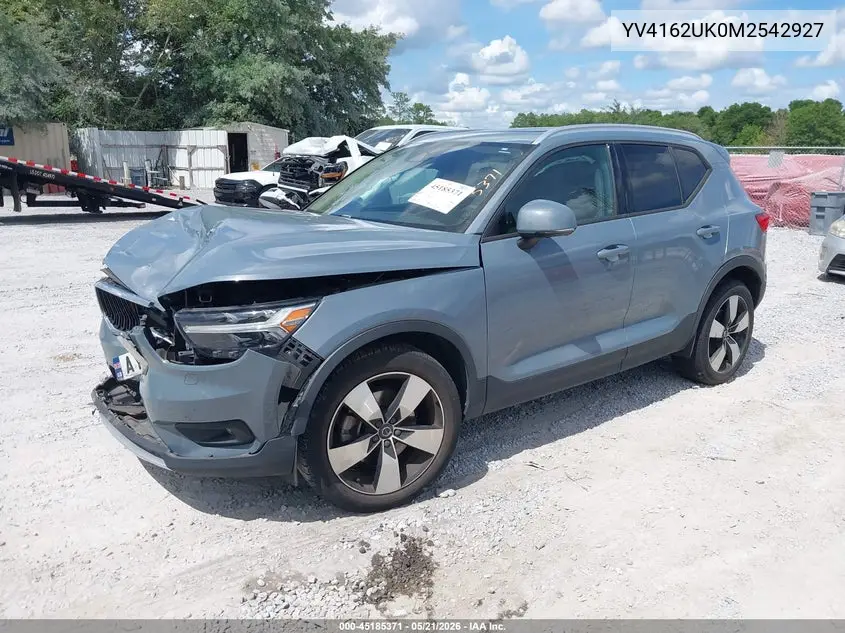 2021 Volvo Xc40 T5 Momentum VIN: YV4162UK0M2542927 Lot: 45185371