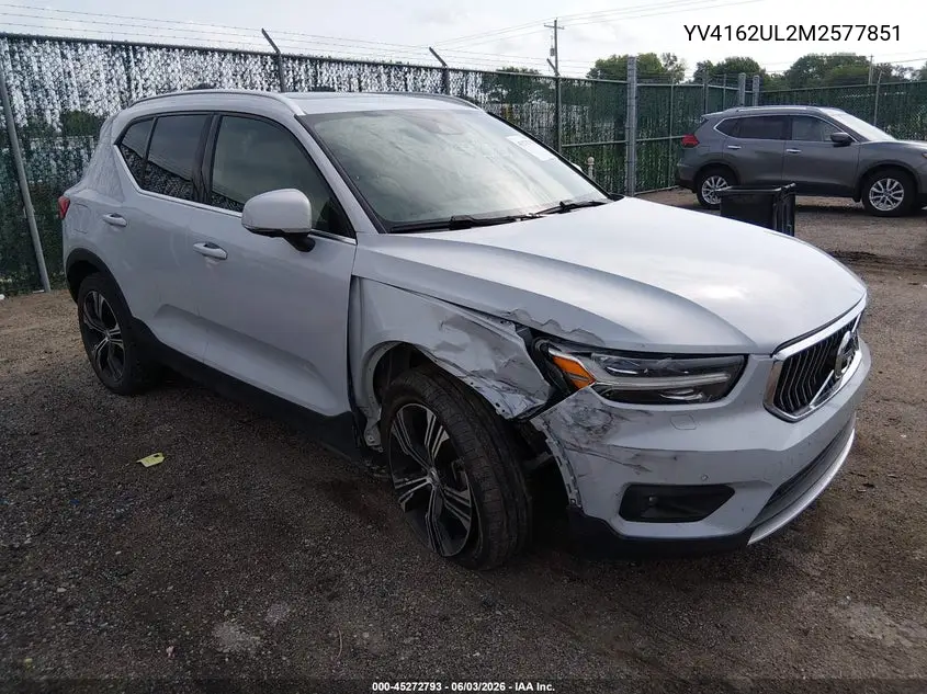 2021 Volvo Xc40 T5 Inscription VIN: YV4162UL2M2577851 Lot: 45272793