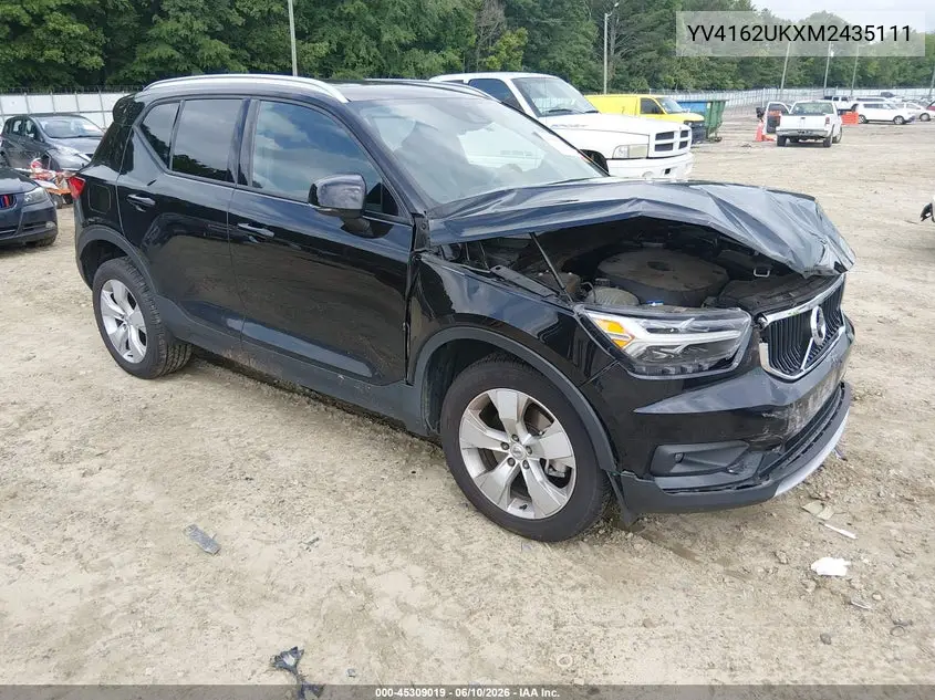 2021 Volvo Xc40 T5 Momentum VIN: YV4162UKXM2435111 Lot: 45309019