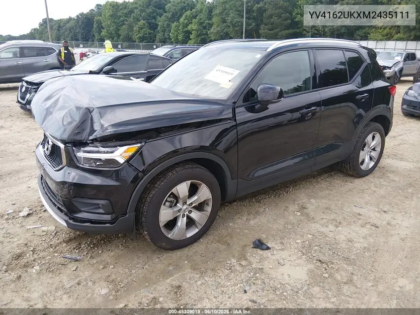 2021 Volvo Xc40 T5 Momentum VIN: YV4162UKXM2435111 Lot: 45309019