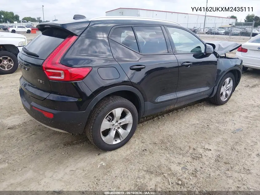 2021 Volvo Xc40 T5 Momentum VIN: YV4162UKXM2435111 Lot: 45309019