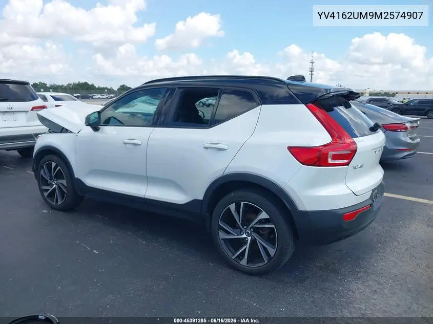 2021 Volvo Xc40 T5 R-Design VIN: YV4162UM9M2574907 Lot: 45391285