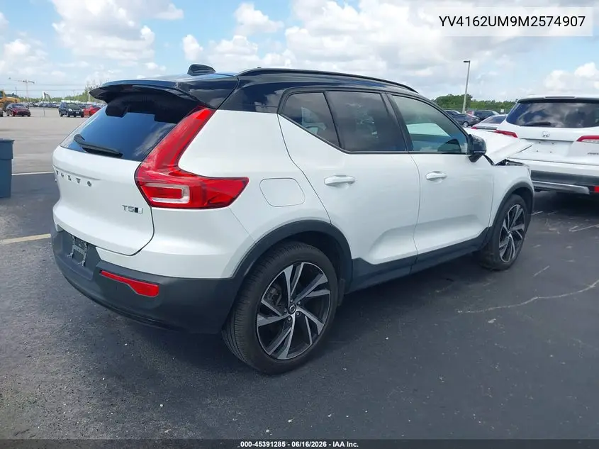 2021 Volvo Xc40 T5 R-Design VIN: YV4162UM9M2574907 Lot: 45391285