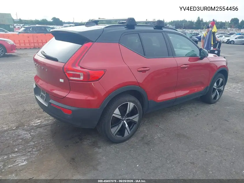 2021 Volvo Xc40 Recharge Pure Electric P8 VIN: YV4ED3UR0M2554456 Lot: 45457078