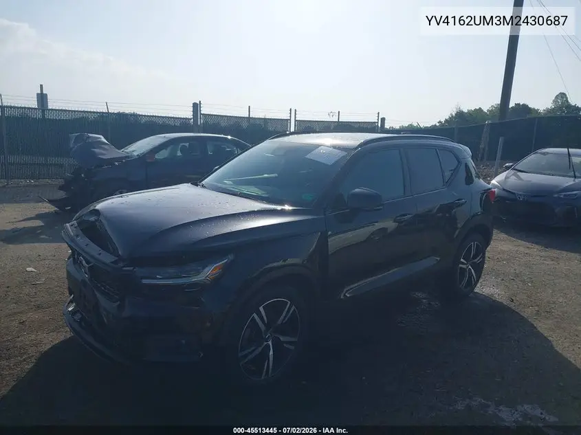 2021 Volvo Xc40 T5 R-Design VIN: YV4162UM3M2430687 Lot: 45513445