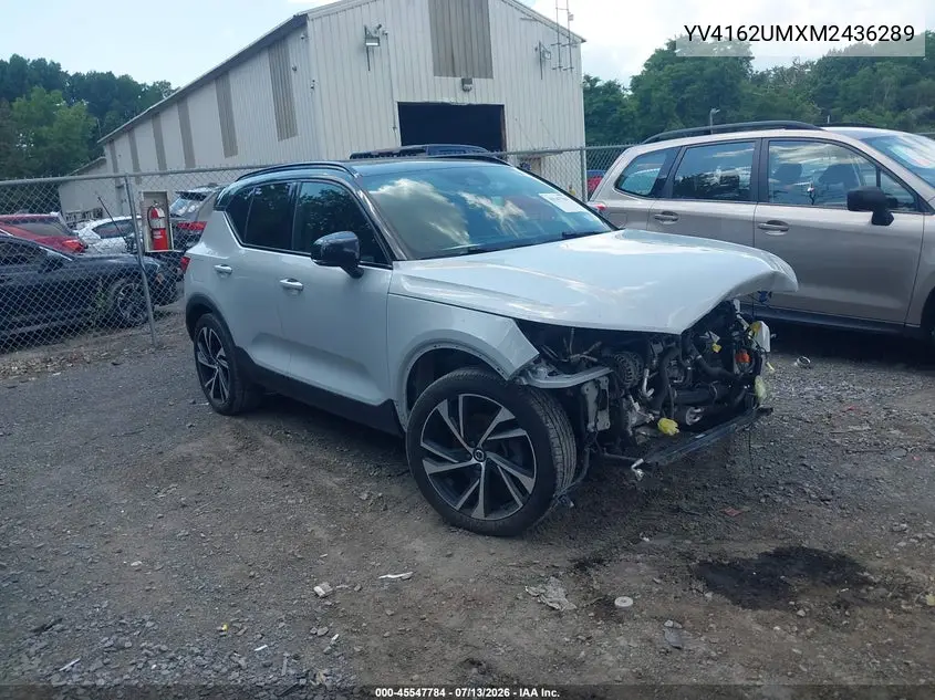 2021 Volvo Xc40 T5 R-Design VIN: YV4162UMXM2436289 Lot: 45547784