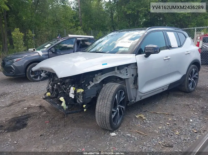 2021 Volvo Xc40 T5 R-Design VIN: YV4162UMXM2436289 Lot: 45547784