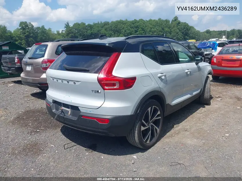 2021 Volvo Xc40 T5 R-Design VIN: YV4162UMXM2436289 Lot: 45547784