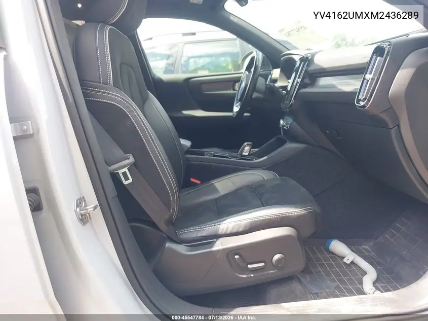 2021 Volvo Xc40 T5 R-Design VIN: YV4162UMXM2436289 Lot: 45547784