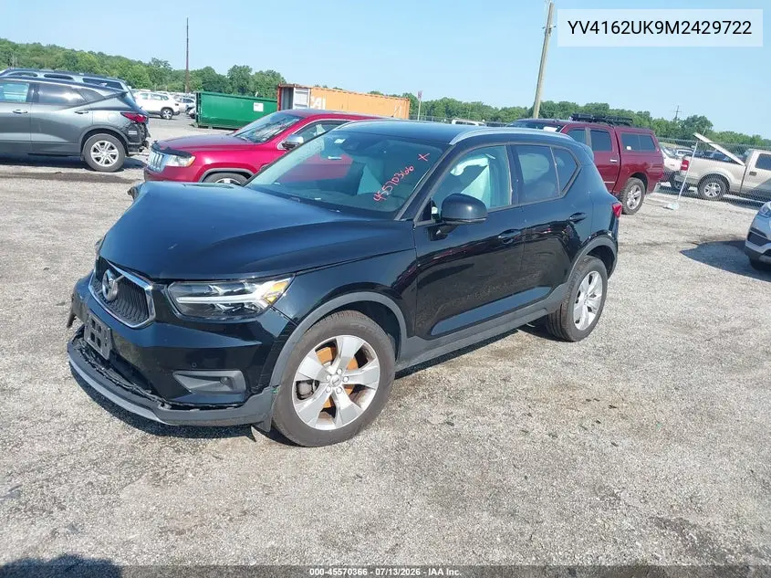 2021 Volvo Xc40 T5 Momentum VIN: YV4162UK9M2429722 Lot: 45570366