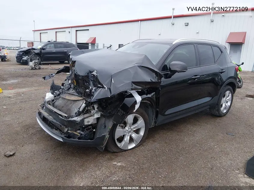 2022 Volvo Xc40 T4 Momentum VIN: YV4AC2HK3N2772109 Lot: 45050544