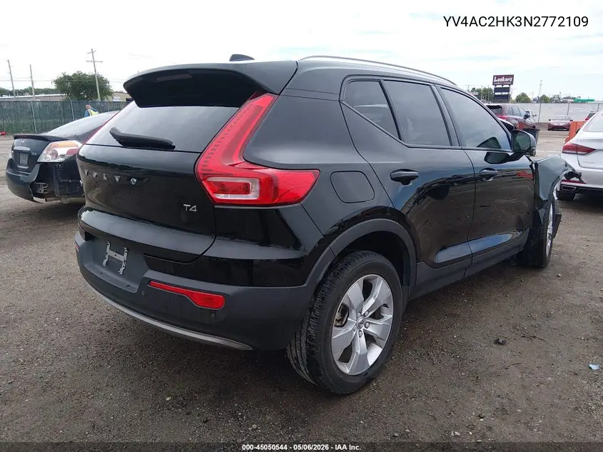 2022 Volvo Xc40 T4 Momentum VIN: YV4AC2HK3N2772109 Lot: 45050544