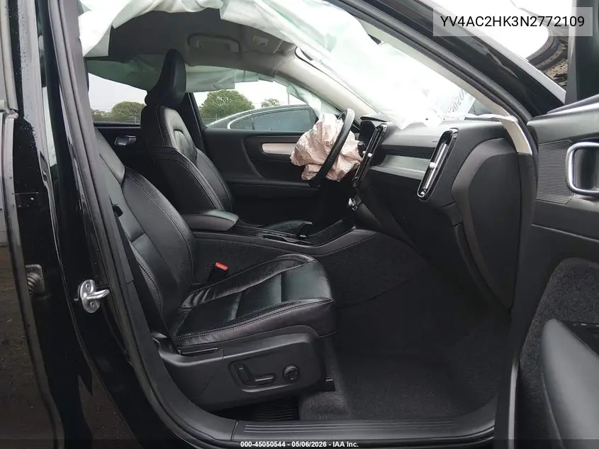 2022 Volvo Xc40 T4 Momentum VIN: YV4AC2HK3N2772109 Lot: 45050544