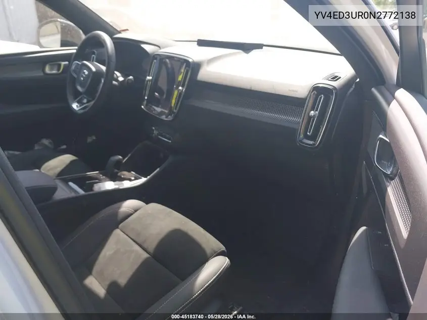 2022 Volvo Xc40 Recharge Pure Electric P8 Twin Plus VIN: YV4ED3UR0N2772138 Lot: 45183740