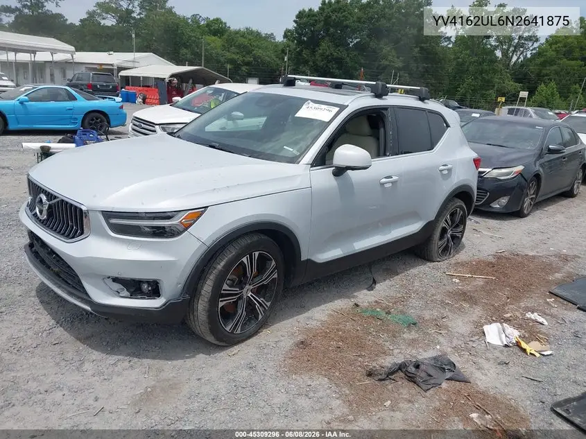 2022 Volvo Xc40 T5 Inscription VIN: YV4162UL6N2641875 Lot: 45309296