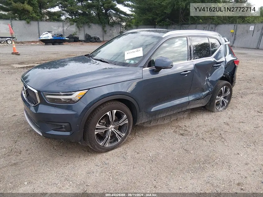 2022 Volvo Xc40 T5 Inscription VIN: YV4162UL1N2772714 Lot: 45326385
