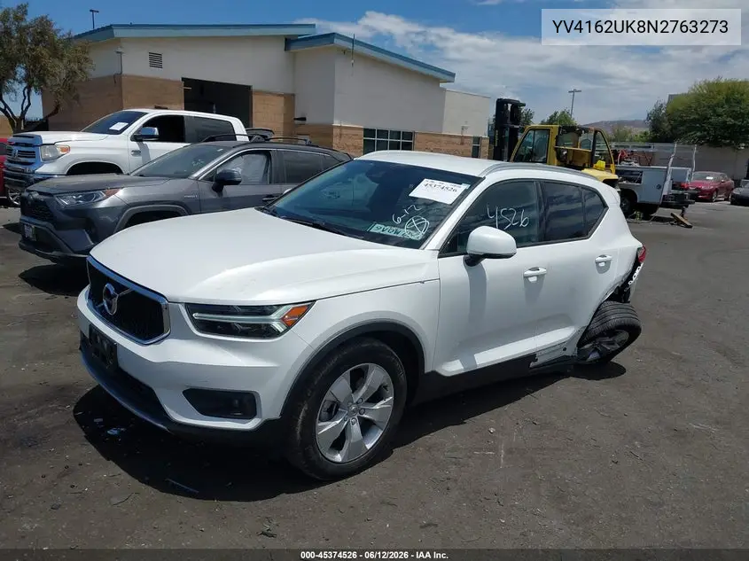 2022 Volvo Xc40 T5 Momentum VIN: YV4162UK8N2763273 Lot: 45374526