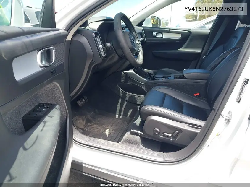 2022 Volvo Xc40 T5 Momentum VIN: YV4162UK8N2763273 Lot: 45374526