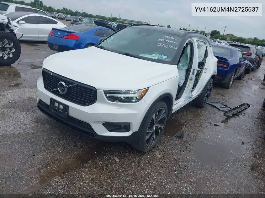 2022 Volvo Xc40 T5 R-Design VIN: YV4162UM4N2725637 Lot: 45380163