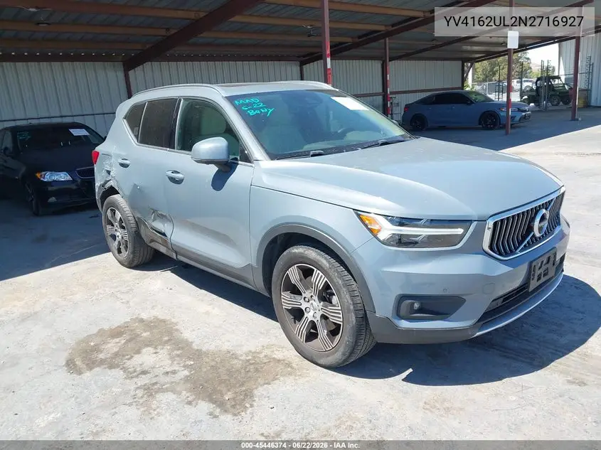 2022 Volvo Xc40 T5 Inscription VIN: YV4162UL2N2716927 Lot: 45446374
