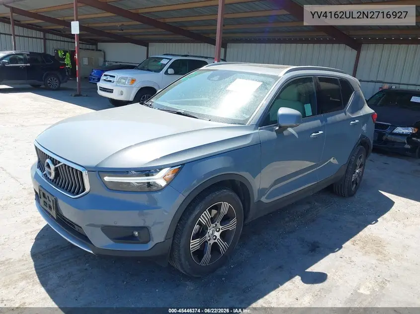 2022 Volvo Xc40 T5 Inscription VIN: YV4162UL2N2716927 Lot: 45446374