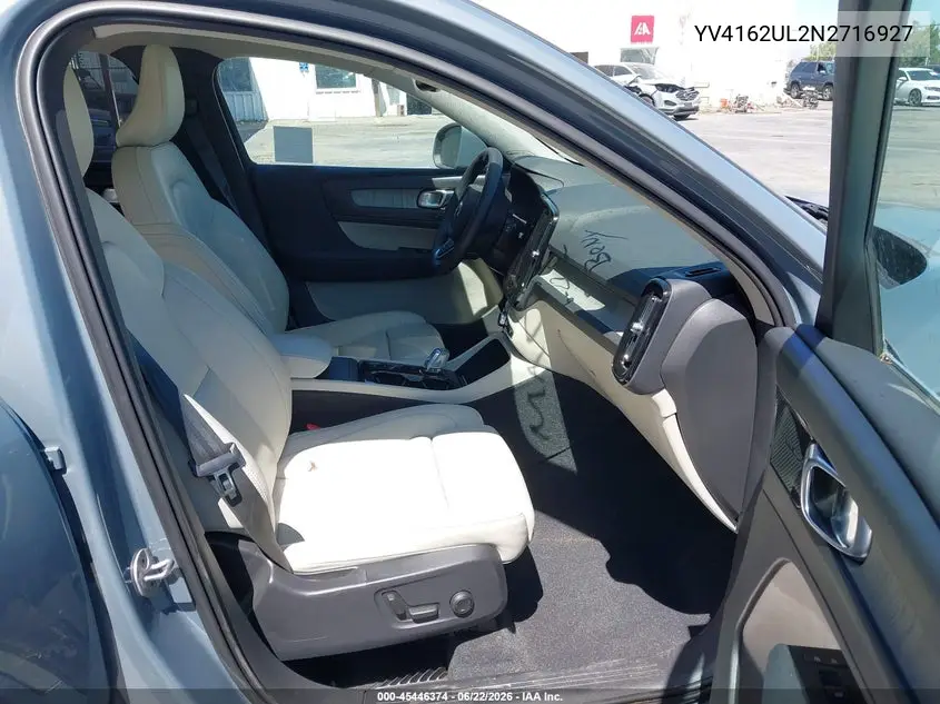2022 Volvo Xc40 T5 Inscription VIN: YV4162UL2N2716927 Lot: 45446374
