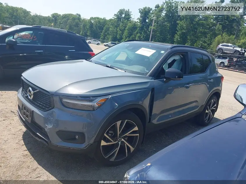 2022 Volvo Xc40 T5 R-Design VIN: YV4162UM6N2723792 Lot: 45534947