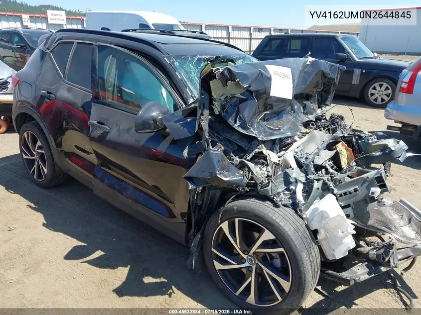 2022 Volvo Xc40 T5 R-Design VIN: YV4162UM0N2644845 Lot: 45632884