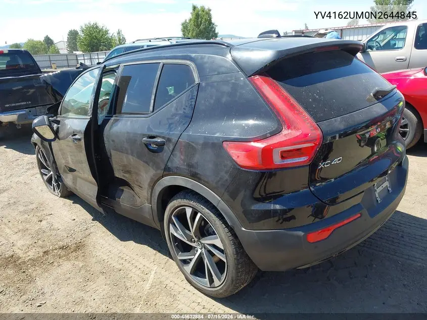 2022 Volvo Xc40 T5 R-Design VIN: YV4162UM0N2644845 Lot: 45632884