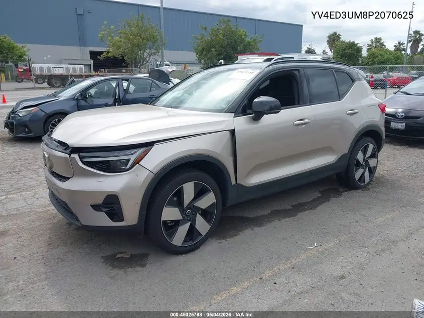 2023 Volvo Xc40 Recharge Pure Electric Twin Ultimate VIN: YV4ED3UM8P2070625 Lot: 45025788