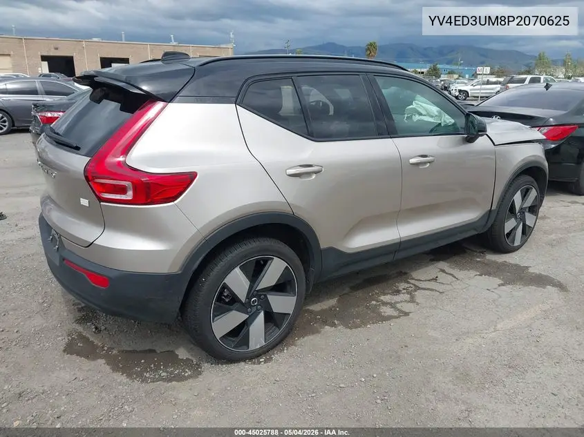 2023 Volvo Xc40 Recharge Pure Electric Twin Ultimate VIN: YV4ED3UM8P2070625 Lot: 45025788