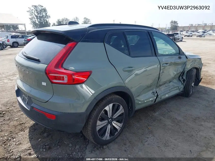 2023 Volvo Xc40 Recharge Pure Electric Twin Plus VIN: YV4ED3UW3P2963092 Lot: 45117496