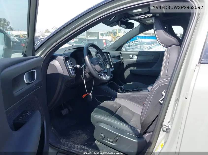 2023 Volvo Xc40 Recharge Pure Electric Twin Plus VIN: YV4ED3UW3P2963092 Lot: 45117496