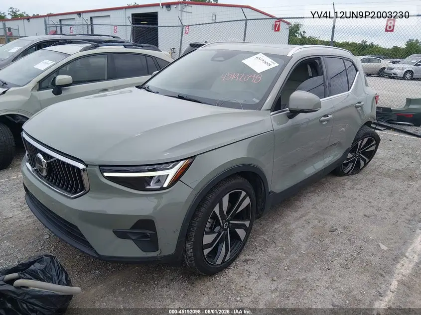 2023 Volvo Xc40 B5 Plus Bright Theme VIN: YV4L12UN9P2003230 Lot: 45192098