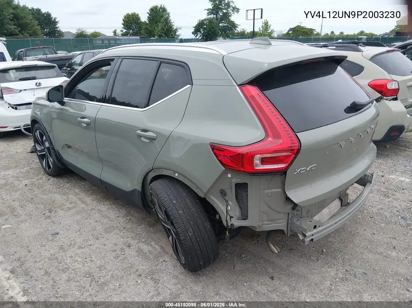 2023 Volvo Xc40 B5 Plus Bright Theme VIN: YV4L12UN9P2003230 Lot: 45192098